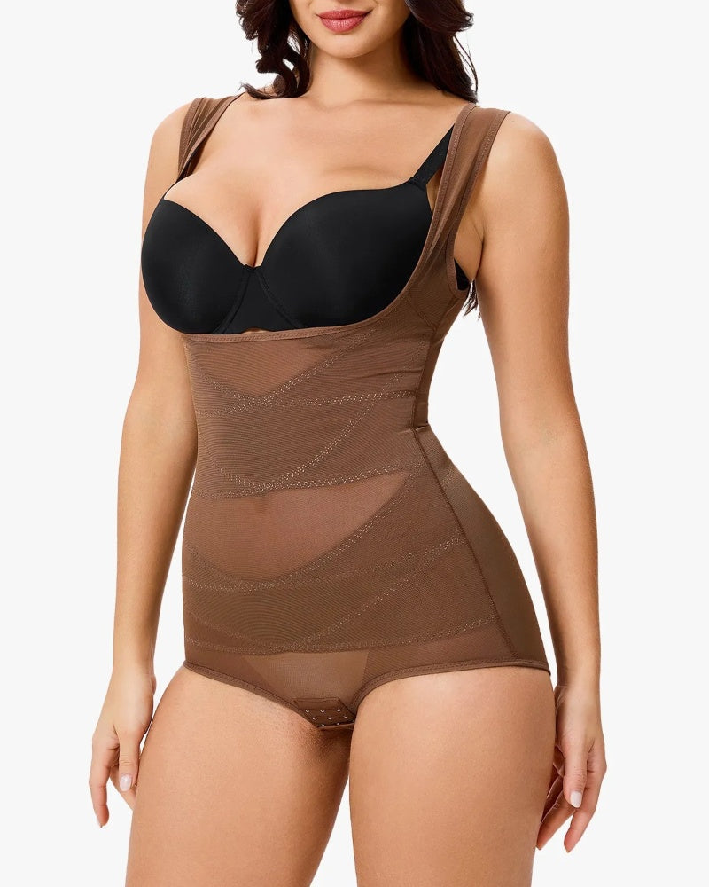 Corsé moldeador de cintura sin costuras de malla, moldeador de glúteos, faja corporal