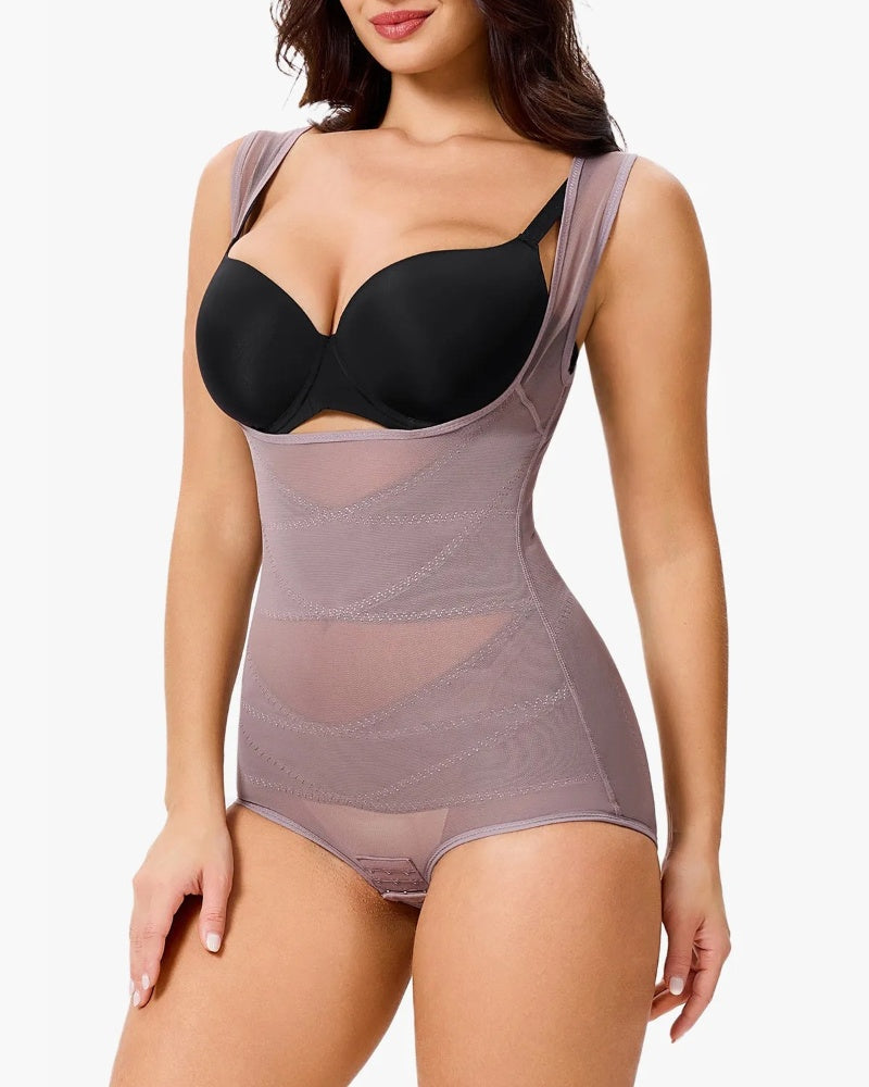 Corsé moldeador de cintura sin costuras de malla, moldeador de glúteos, faja corporal