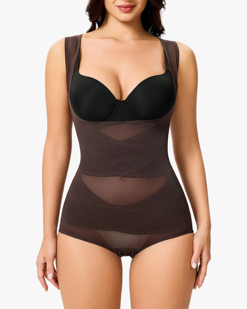 Corsé moldeador de cintura sin costuras de malla, moldeador de glúteos, faja corporal