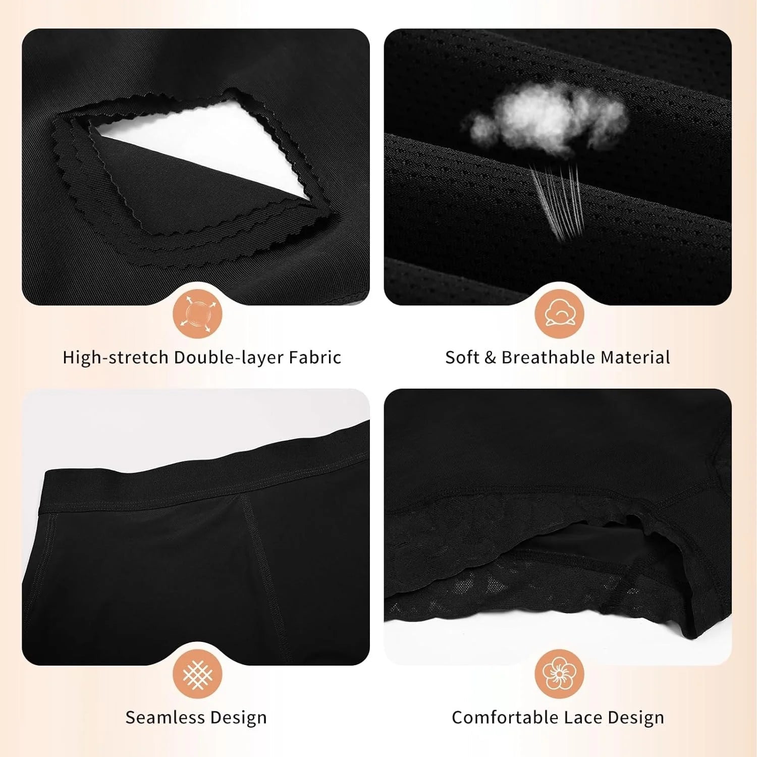Shapshe® Short Modelador de Cintura Alta para Mujer con Realce de Caderas y Control de Abdomen en Encaje