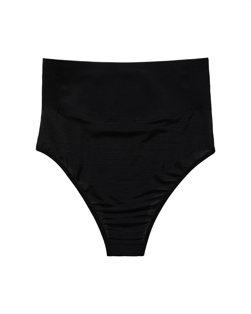 Faja de Malla Moldeadora con Algodón Puro en la Entrepierna, Tanga Antibacterial