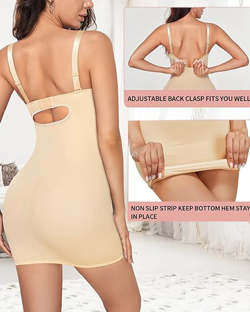 Vestidos Moldeadores Ajustados Sin Tirantes Con Control De Abdomen Y Sostén Incorporado