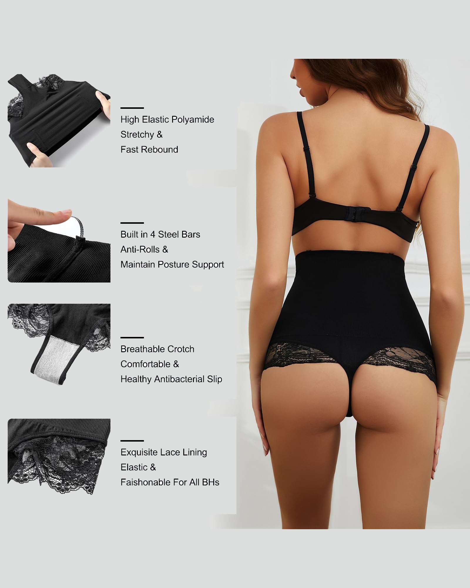 Braga Moldeadora de Cintura Alta Sin Costuras, Moldeadora y Controladora de Abdomen