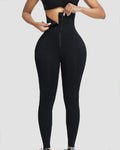 Leggings de Cintura Alta 2 en 1 con Cierre, Ajuste Slim y Control de Abdomen para Gimnasio