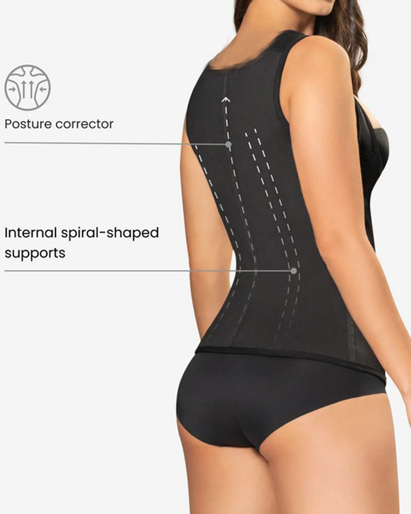 Chaleco Shapshe® para Mujer Reloj de Arena Moldeador de Cintura con Control de Abdomen Corsé con Ganchos