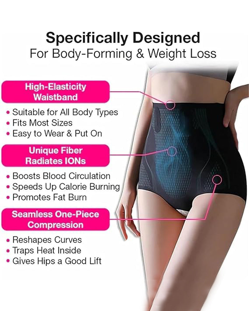 Panty Moldeador Mágico de Fibra de Grafeno con Control de Abdomen, Levantamiento de Glúteos y Cintura Alta Adelgazante