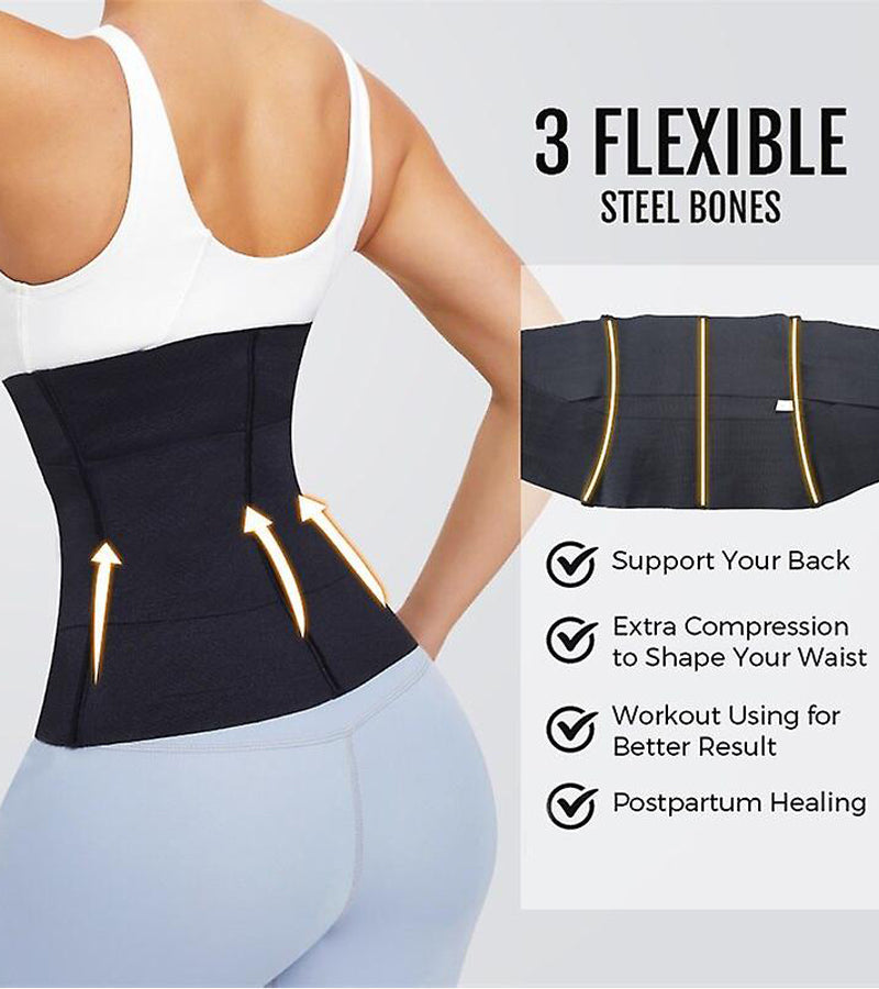 Corsé Cinturilla de Cintura con Doble Cinturón Transpirable Moldeador de Abdomen Ajustable para Entrenamiento Fajas Reductoras