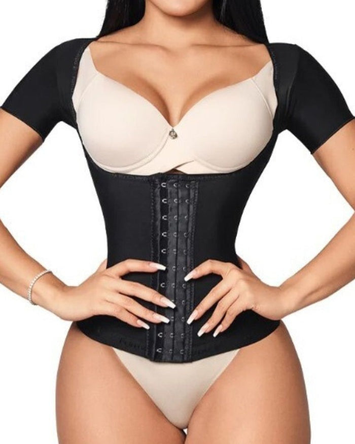 Shapshe® Top Faja de Compresión para Mujer, Cinturilla con Mangas Cortas y Bajo el Busto
