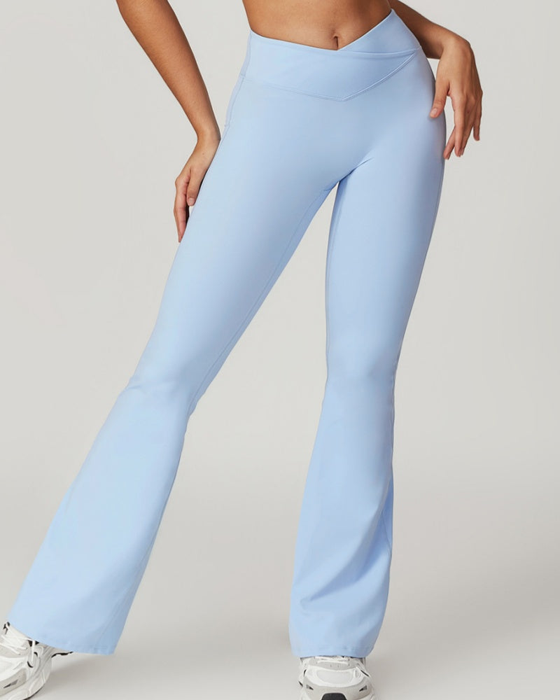 Pantalones de Yoga Acampanados de Cintura Alta, Levantamiento de Cadera y Secado Rápido