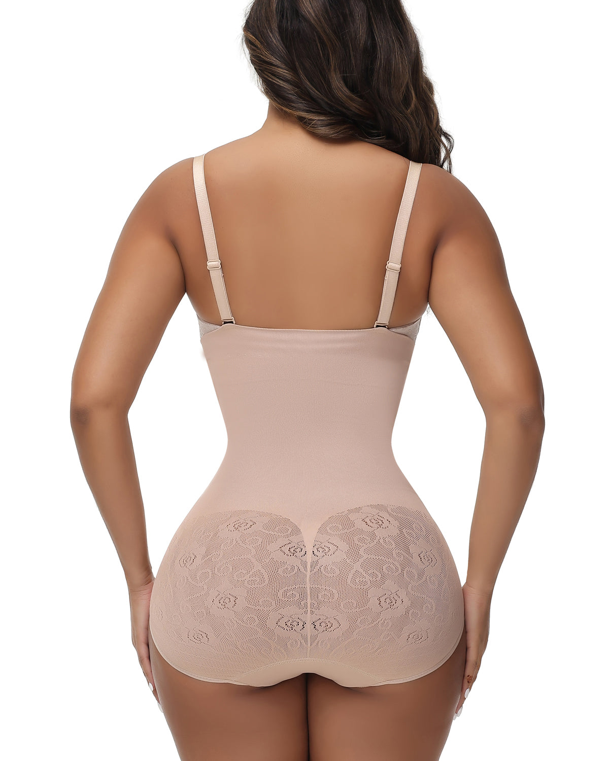 Shapshe® Faja Short Moldeadora Sin Tirantes de Cintura Alta Jacquard para Glúteos, Control de Abdomen, BBL