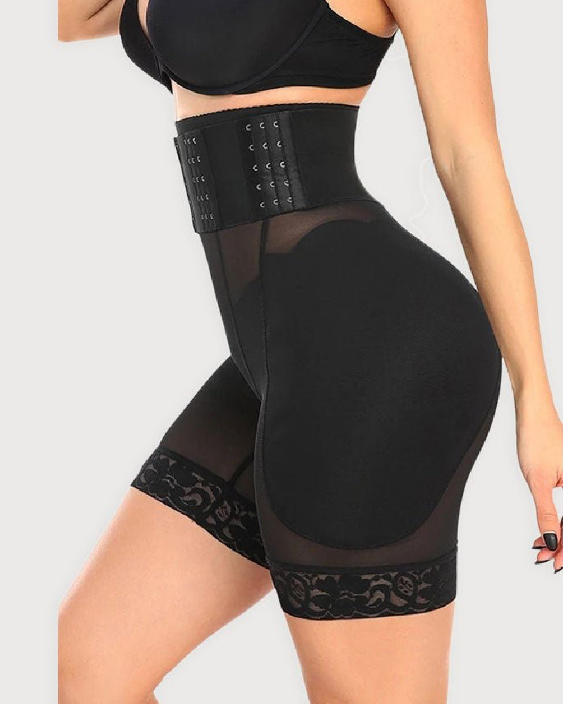 Corsé de Reloj de Arena para Mujer, Shorts Moldeadores de Malla Transpirable con Almohadillas de Esponja