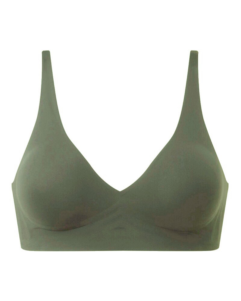 Brasier inalámbrico push up sin costuras con escote en V