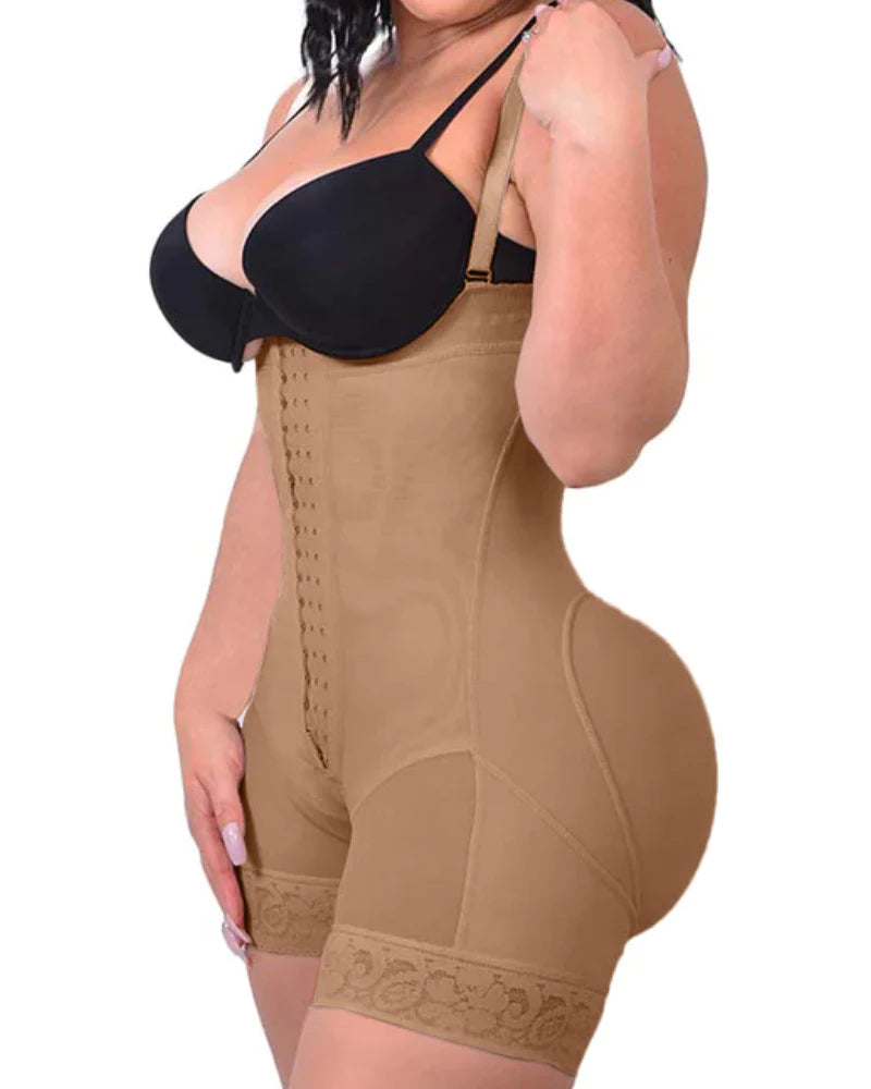 Shapshe® Moldeador Corporal Control de Abdomen Levanta Glúteos Adelgazante de Muslos Faja Plus Moldeadora con Cremallera en la Entrepierna