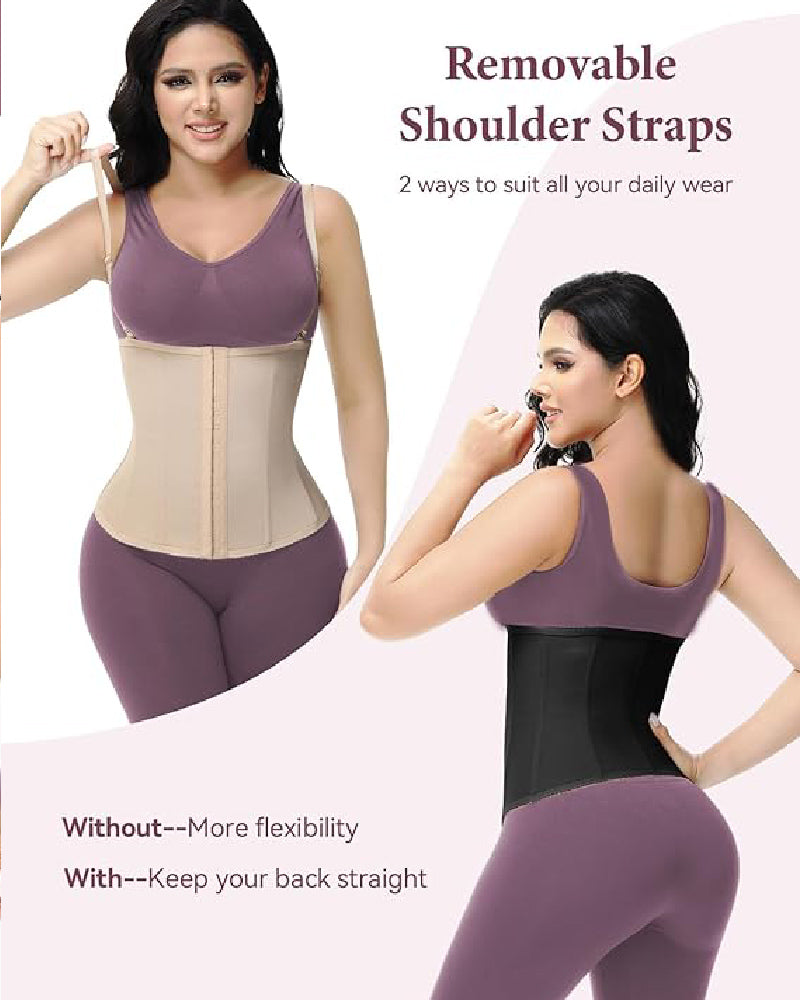 Shapshe® Faja Cinturilla Moldeadora de Uso Diario con Tirantes Removibles Corset Ajustable para Control de Abdomen