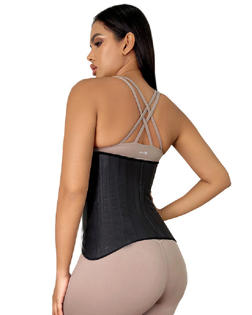 Entrenador de Cintura de Látex con 25 Varillas de Acero, Corsé Faja Colombiana Adelgazante