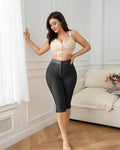 Shapshe® Pantaletas Reductoras Negras de Control de Abdomen, Leggings Moldeadores de Muslo hasta la Rodilla
