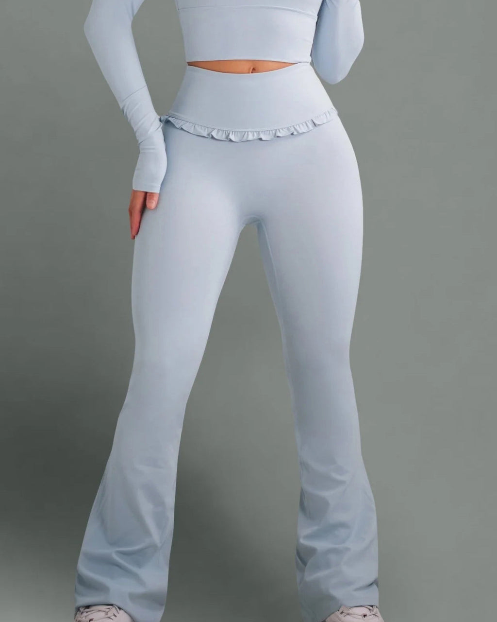 Leggings de Ballet con Volantes y Pierna Acampanada