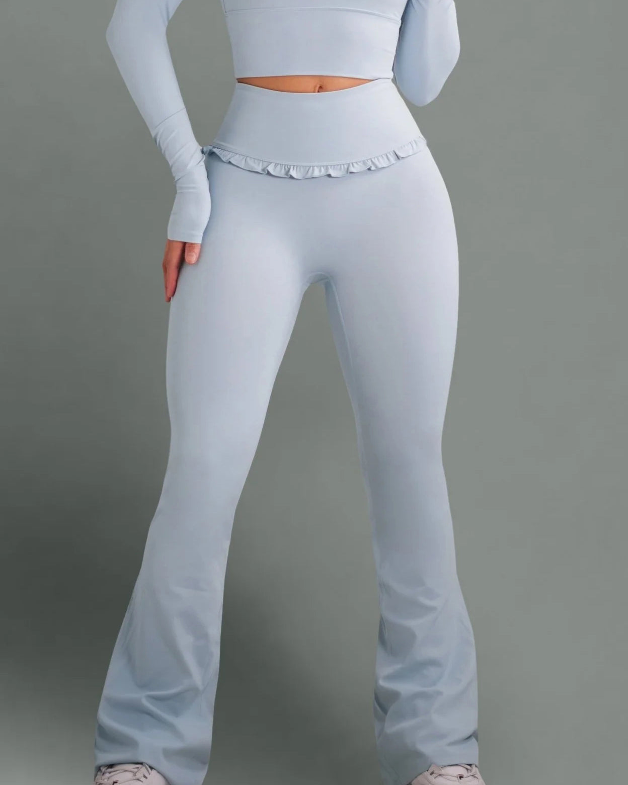 Leggings de Ballet con Volantes y Pierna Acampanada