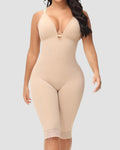 Body de control abdominal tipo U, sin costuras, de media pierna, faja moldeadora de cuerpo completo