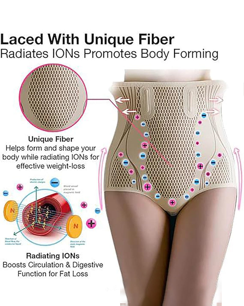 Panty Moldeador Mágico de Fibra de Grafeno con Control de Abdomen, Levantamiento de Glúteos y Cintura Alta Adelgazante