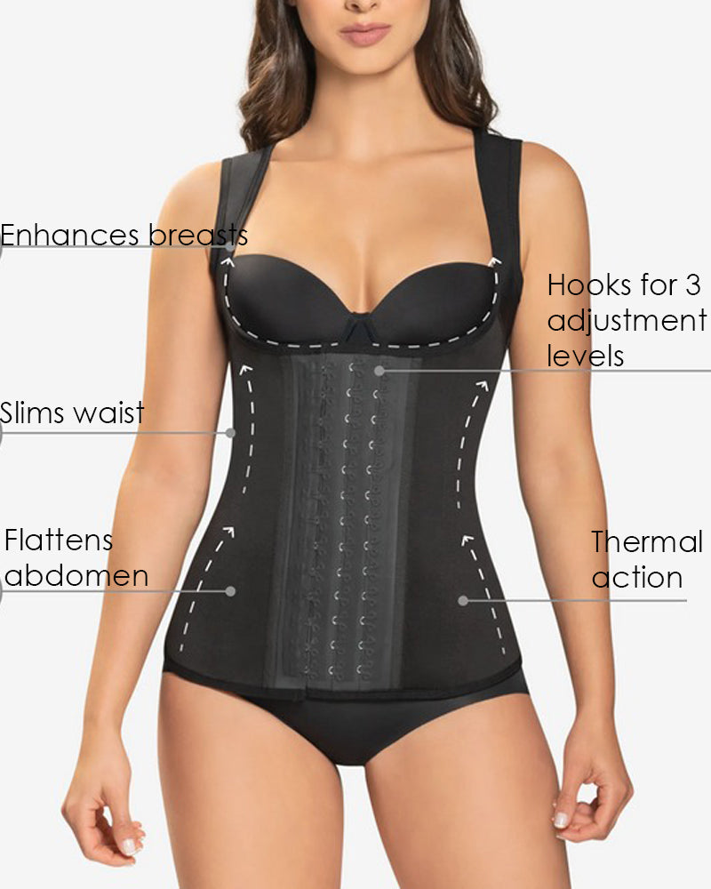 Chaleco Shapshe® para Mujer Reloj de Arena Moldeador de Cintura con Control de Abdomen Corsé con Ganchos