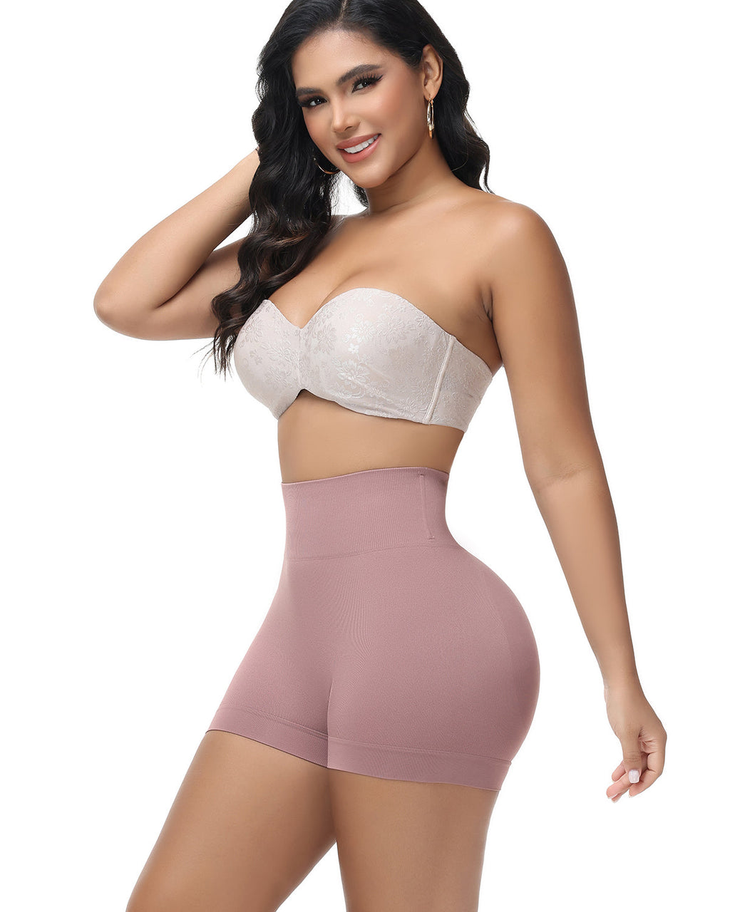 Shorts moldeadores femeninos sin costuras para levantar glúteos, moldear el cuerpo, lisos y anti-deslizantes