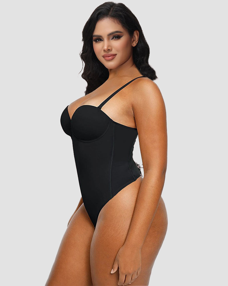 Shapshe® Body ajustado sin costuras con espalda sexy y tanga con cordones