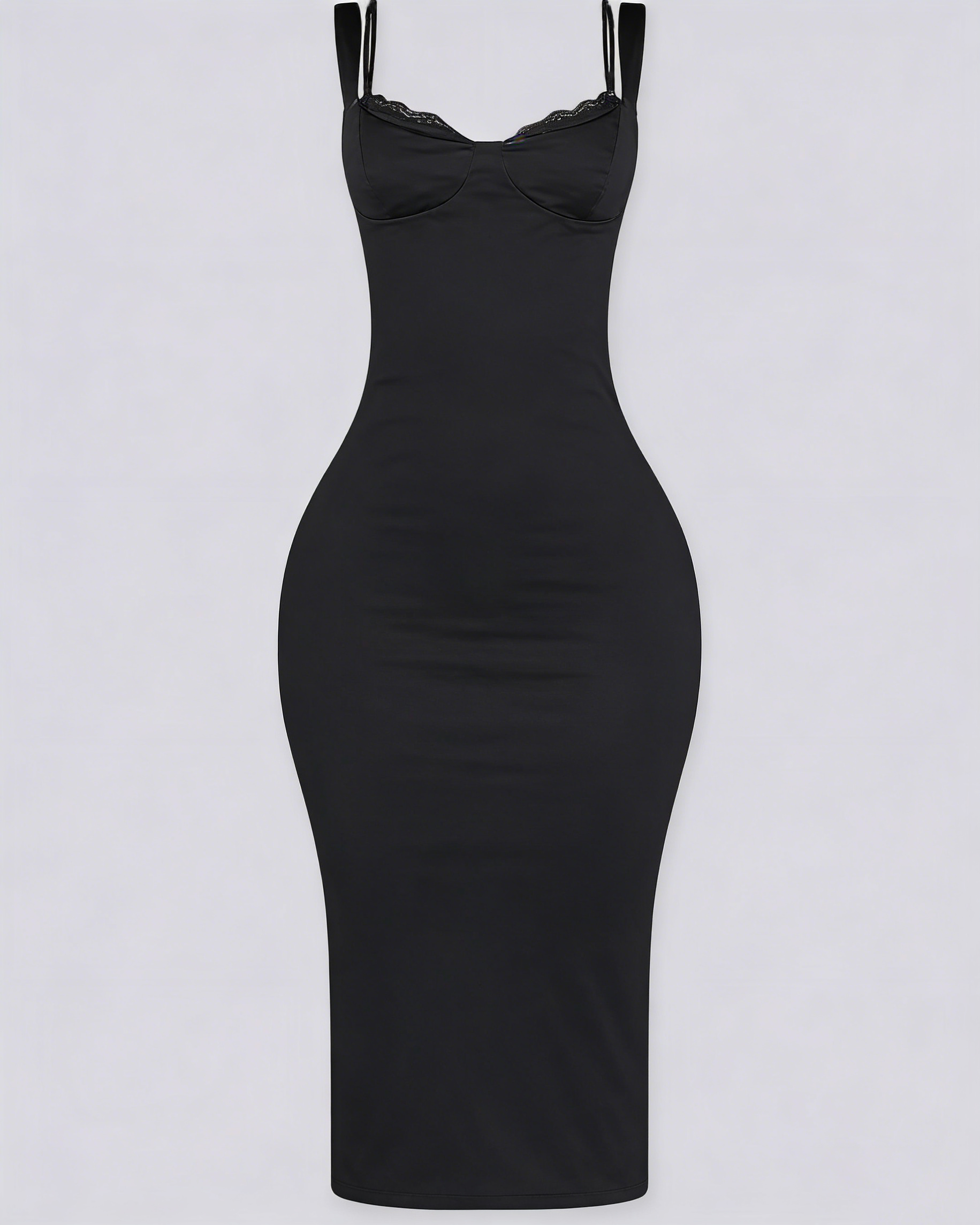 Vestido Maxi Clásico de Lunares para Mujer, Ajustado, Elástico y Sexy