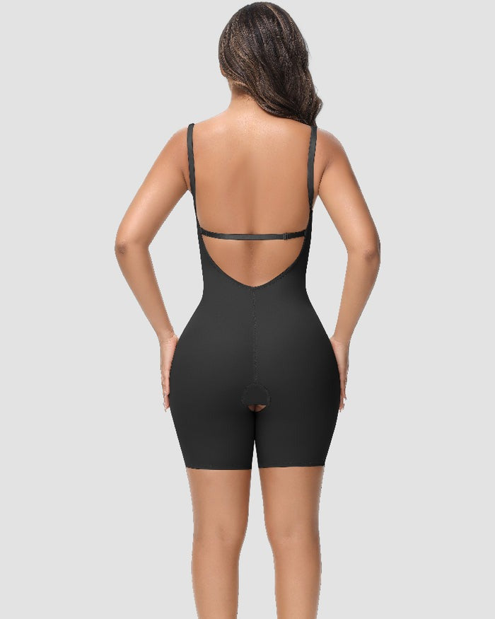 Shapshe® Body Faja Mujer Sin Tirantes Escote en U Control de Abdomen Espalda Baja con Sostén Incorporado Modelador