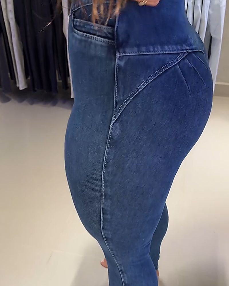 Jeans Shapshe® de Cintura Alta con Cinturilla Ajustable, Levanta Glúteos y Control de Abdomen