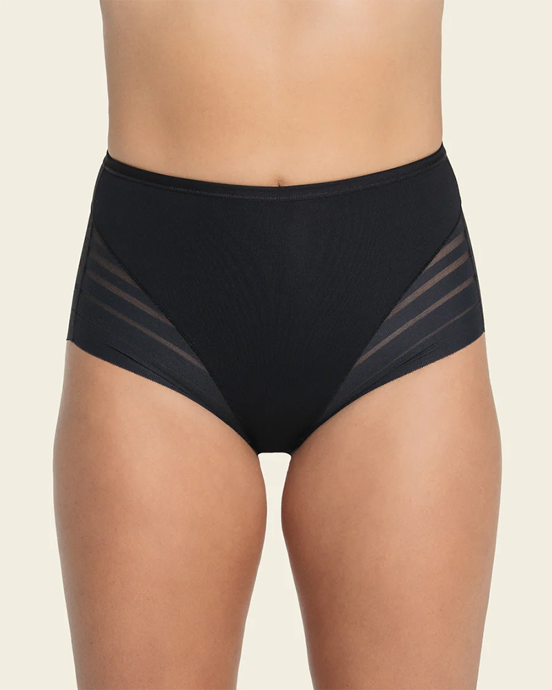 Bragas de tiro alto con encaje y rayas, indetectables