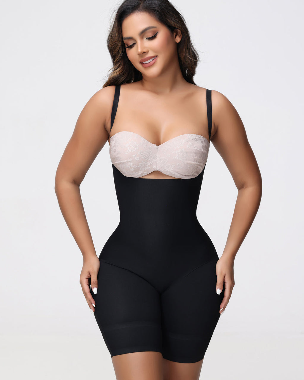 Shapshe® Body Moldeador Sin Costuras con Escote Abierto, Levanta Glúteos y Cubre Hasta Medio Muslo