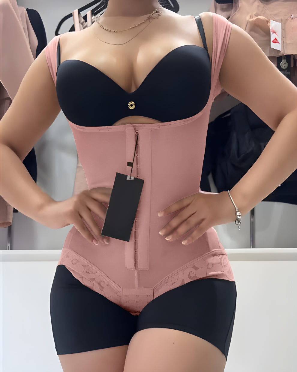 Faja Colombiana Moldeadora Levanta Glúteos Control Abdomen con Escote Abierto