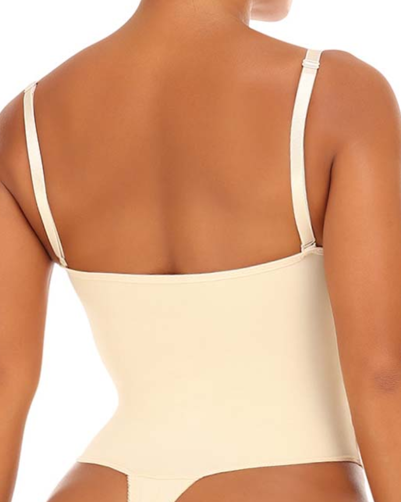 Sujetador Push Up Sin Espalda, Moldeador de Cintura, Levantador de Glúteos, Tanga, Body Modelador