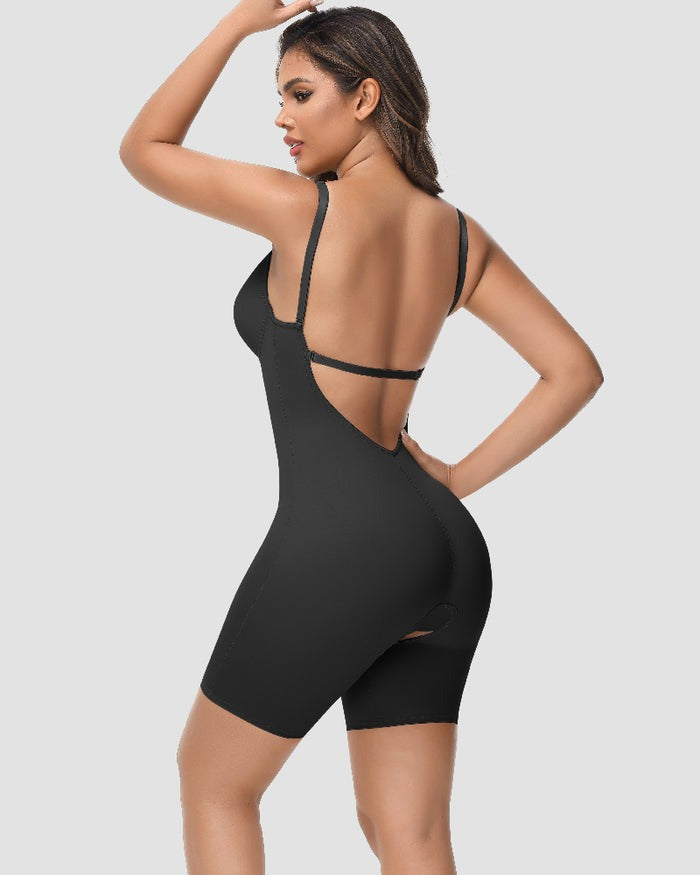 Shapshe® Body Faja Mujer Sin Tirantes Escote en U Control de Abdomen Espalda Baja con Sostén Incorporado Modelador