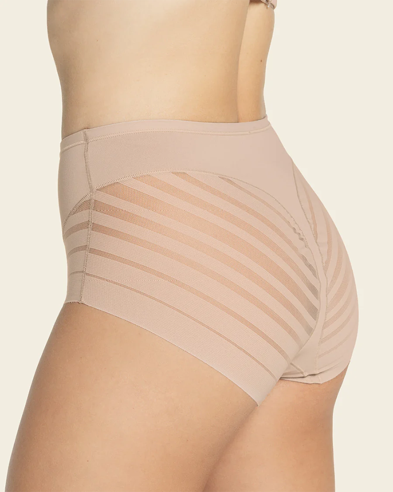Bragas de tiro alto con encaje y rayas, indetectables