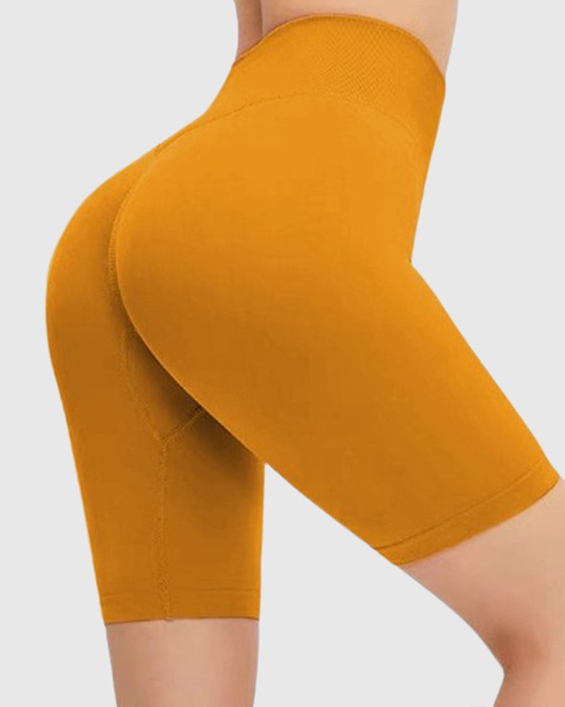 Shorts de Yoga de Cintura Alta, Sin Costuras, Levanta Glúteos