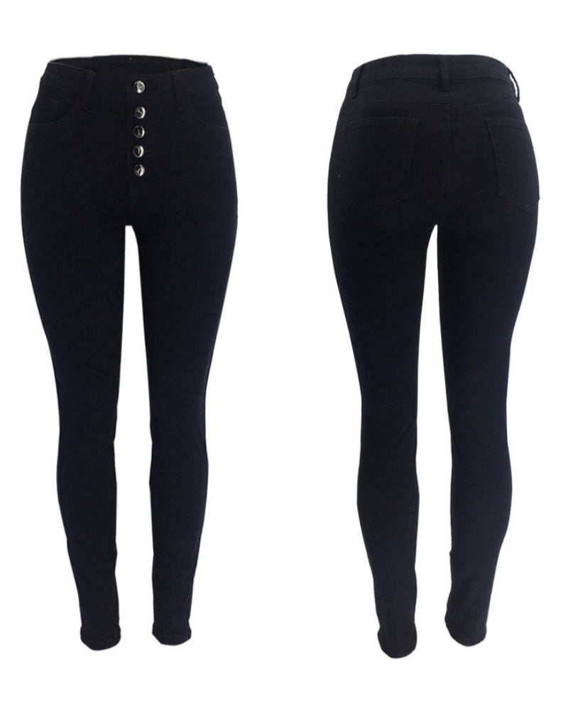 Jeans ajustados de tiro alto para mujer que realzan el glúteo