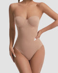 Body de Mujer Sin Tirantes con Sostén Incorporado y Control de Abdomen en Forma de X
