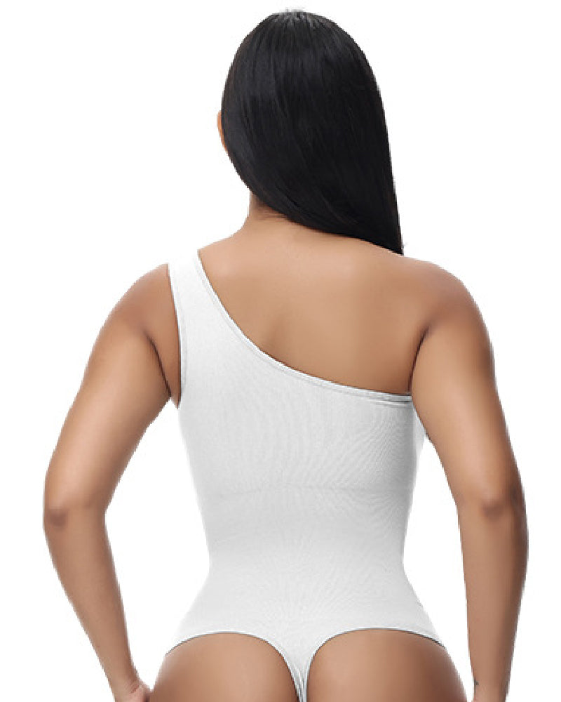 Shapshe® Body Ajustado Sexy de Una Sola Manga Sin Mangas con Textura Acanalada y Estilo Tank Top Elastizado