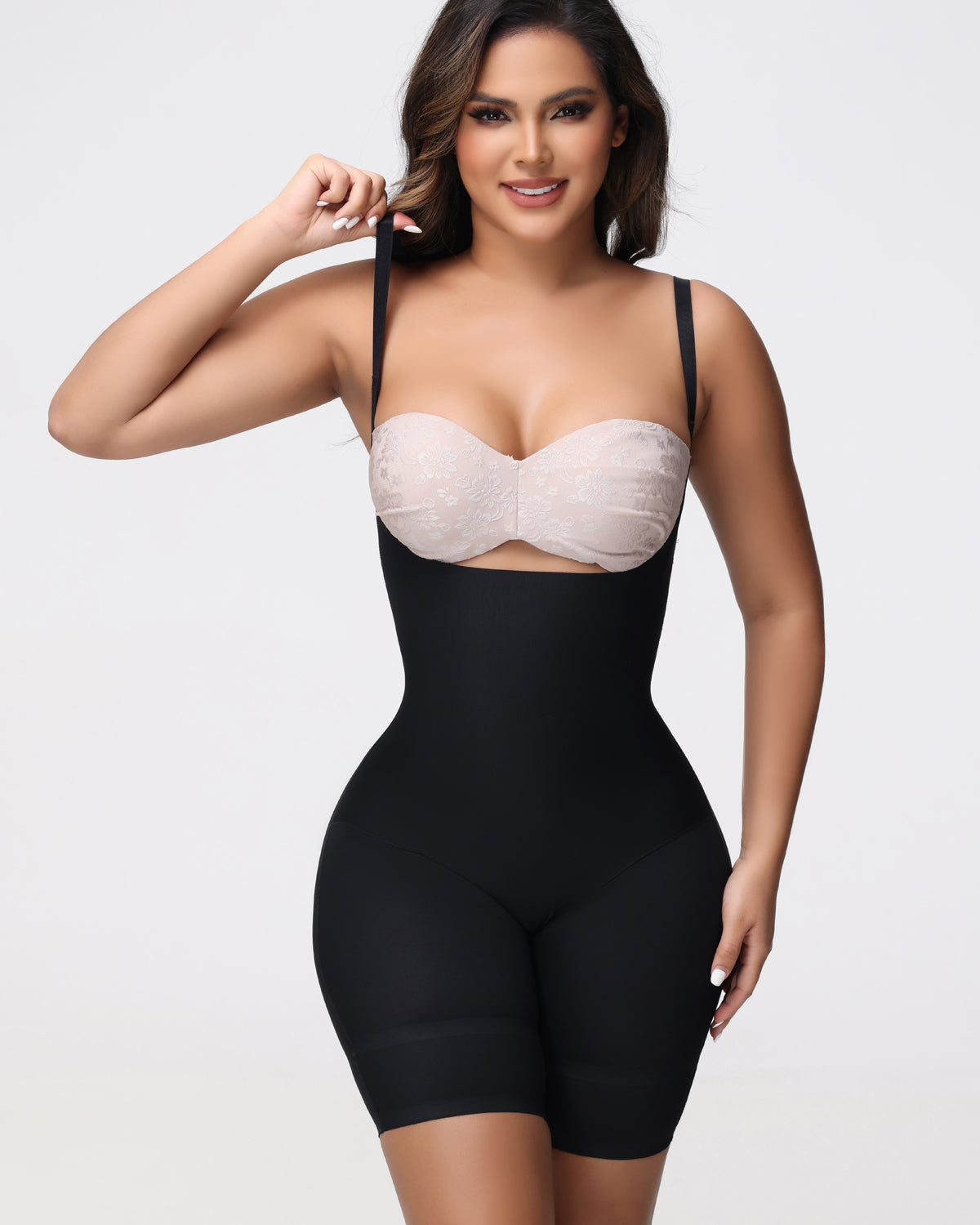 Shapshe® Body Moldeador Sin Costuras con Escote Abierto, Levanta Glúteos y Cubre Hasta Medio Muslo
