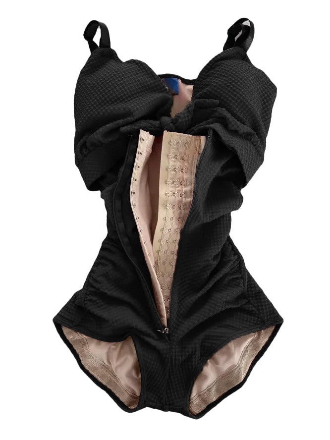 Shapshe® Traje de Baño Femenino con Control de Abdomen, Recorte, Nudo Frontal y Push Up Moldeador
