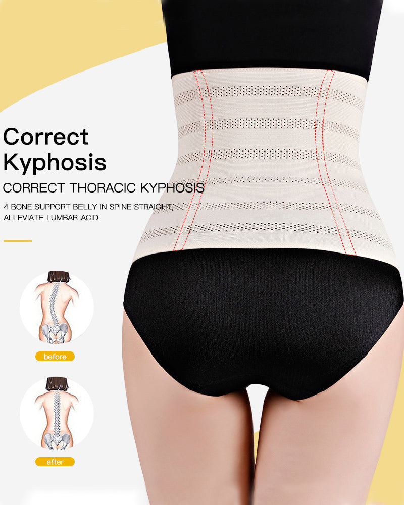 Faja Cinturón Ajustable para Mujer, Transpirable, con Ganchos, Reductora de Abdomen Postparto