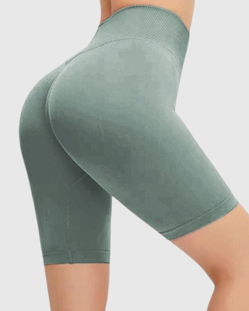 Shorts de Yoga de Cintura Alta, Sin Costuras, Levanta Glúteos