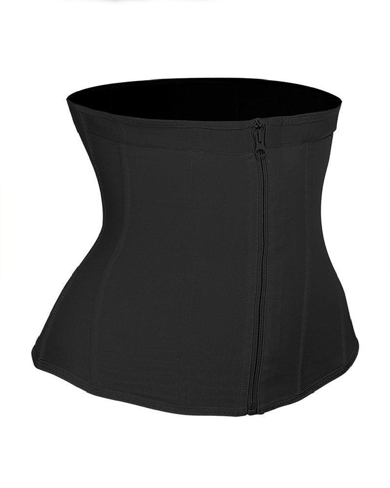 Faja Corset para Mujer con 9 Varillas, Control de Abdomen, Cierre de Cremallera, Entrenador de Cintura Reloj de Arena para Ejercicio