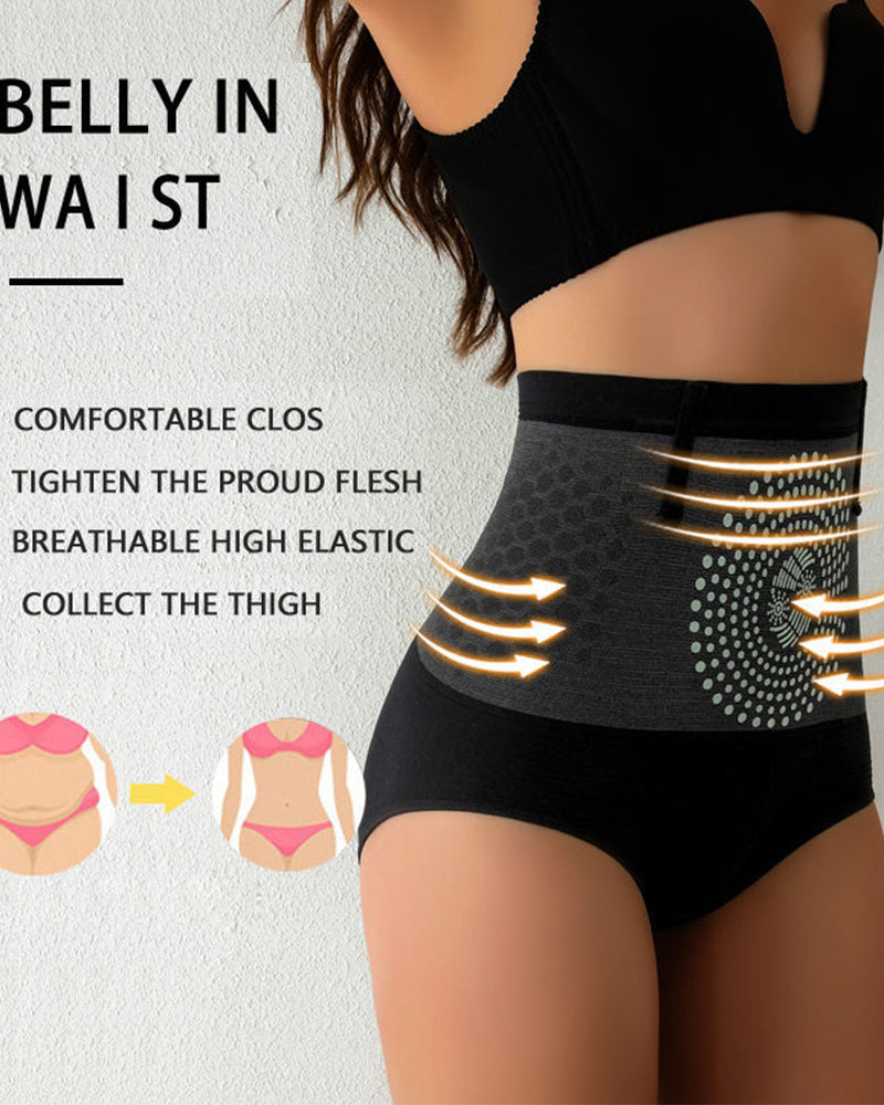 Panties Femeninos de Terapia Magnética para Calentar el Útero, Sin Costuras, de Cintura Alta y Control de Abdomen