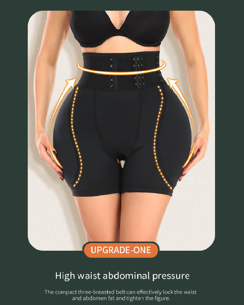 Shorts moldeadores de cintura alta con cinturón ajustable de 9 filas y almohadillas de esponja