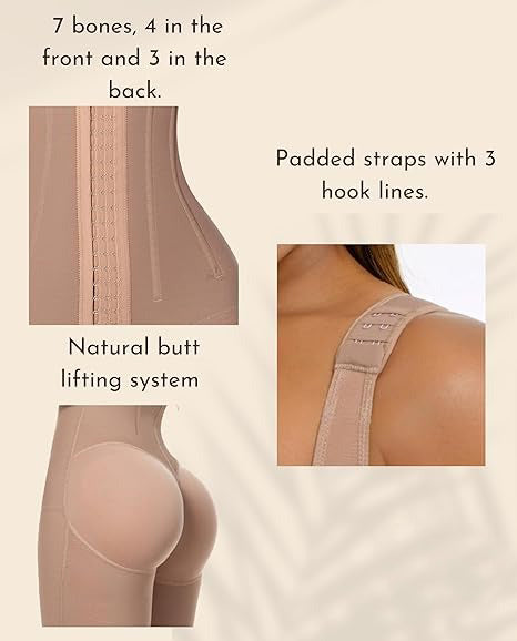 Shapshe® Faja Colombiana de Cuerpo Completo de Alta Compresión Post Cirugía Shapewear
