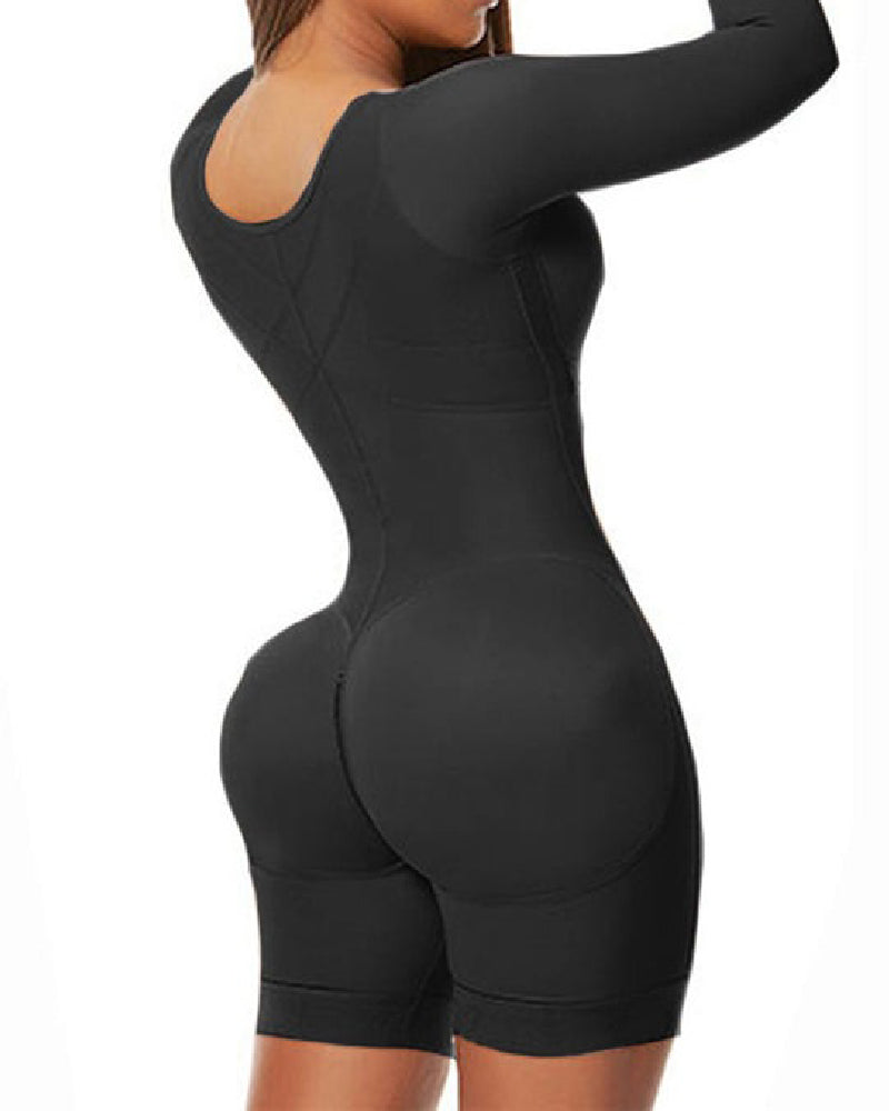 Shapshe® Moldeador Corporal Completo Faja Colombiana de Manga Larga con Fuerte Compresión para Busto Completo