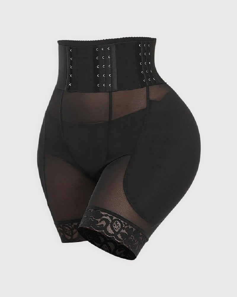 Corsé de Reloj de Arena para Mujer, Shorts Moldeadores de Malla Transpirable con Almohadillas de Esponja